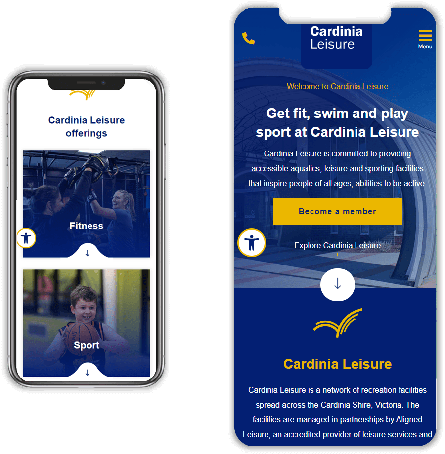 Cardinia Leisure designed by OPDS Digital Marketing Agency Melbourne